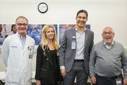 From left: Dr. Scott; Krystle Campbell, D.H.A., Director of Simulation Center Operations; Dr. Gonzalez; and Charles Ginsburg, M.D., Vice Provost and Senior Associate Dean for Education
