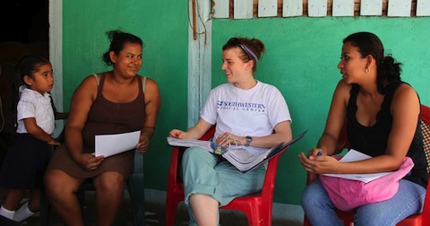 Visiting with patients in Nicaragua