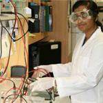 Student in lab