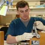 Student in lab