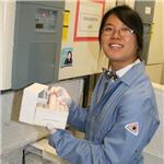 Student in lab