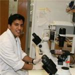 Student in lab