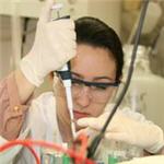 Student in lab