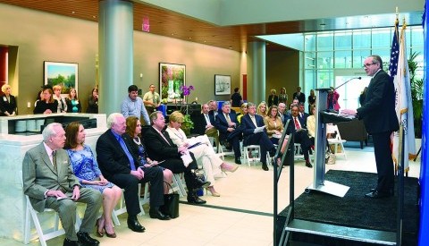 Dr. Daniel K. Podolsky announced the opening of the Harold C. Simmons Comprehensive Cancer Center Fort Worth, a satellite facility at the Moncrief Cancer Institute.