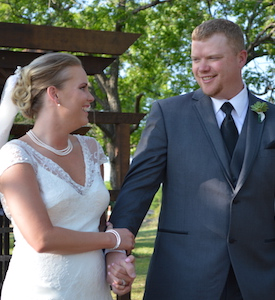 Kellie and Adam Whitton married on May 10, 2014, just a few months following her first brain bypass surgery.