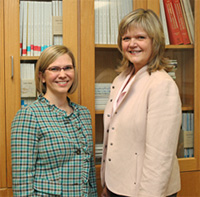 Mary Quiceno, M.D. and Barb Davis of the Alzheimers Disease Center