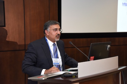 Dr. Pradeep Mammen speaking at the Wellstone Symposium