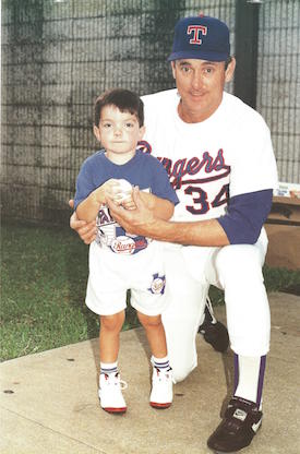 Ryan Dant poses with baseball legend