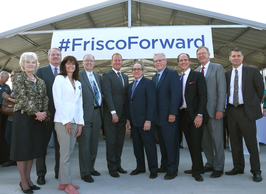 Texas Health Resources and UT Southwestern Medical Center joined with Frisco city leaders to mark a milestone in the construction of Texas Health Hospital Frisco.