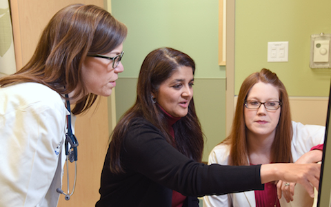 From left, Drs. Heidi Roman, Anu Partap, and Jaclyn Albin