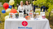 The Women’s Alliance BRG table offered guessing games for employees to win fun prizes.
