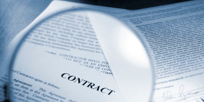 contract under a magnifying glass