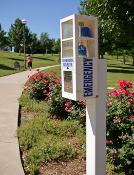 Call box along a path