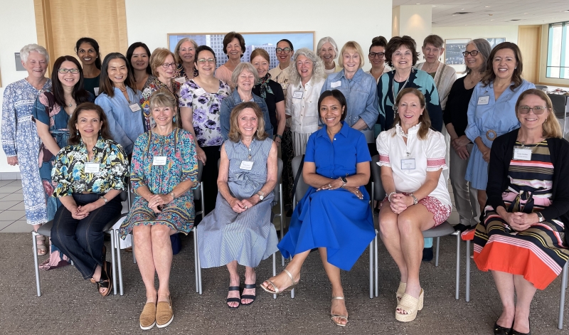large group of diverse women at Faculty Women's Club board meeting 2026