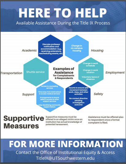 Assistance during Title IX process