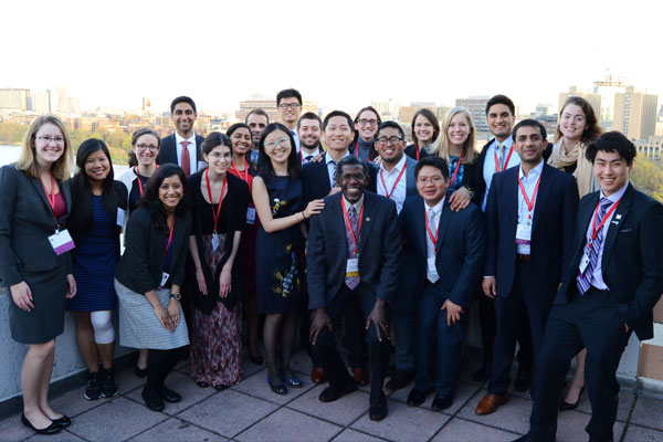 Current and former Sarnoff fellows in Cambridge, Mass., at the 2017 Sarnoff Cardiovascular Research Fellowship Annual Meeting.