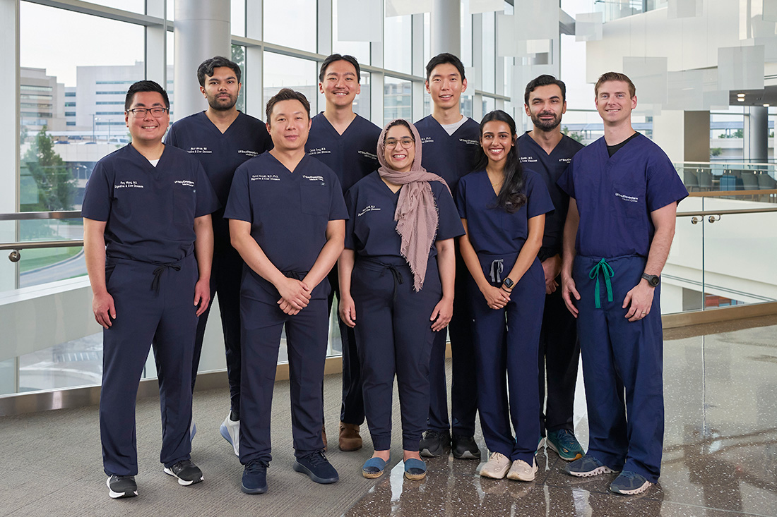 nine doctors in scrubs