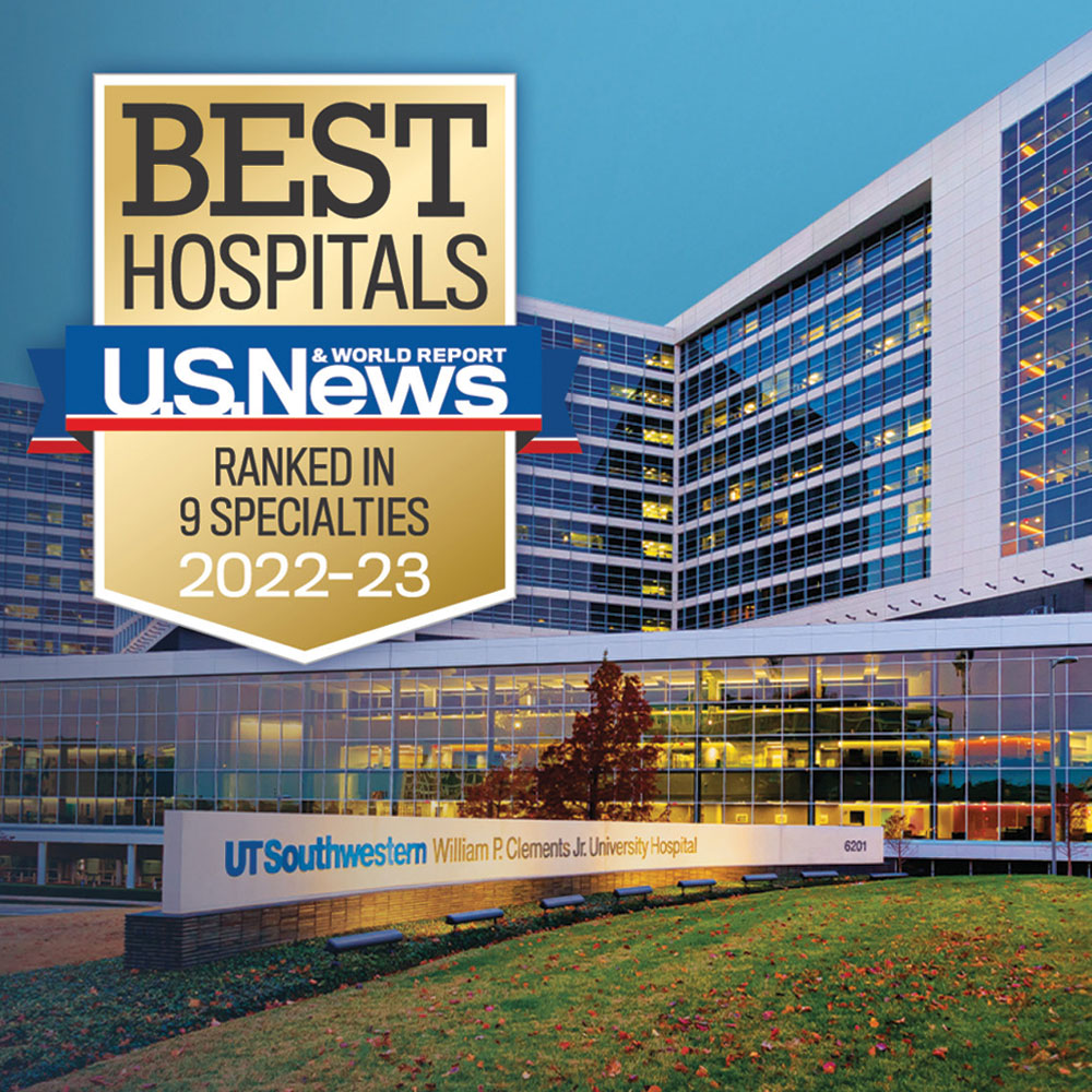 Ufrugtbar Recollection input UT Southwestern No. 1 hospital in Dallas-Fort Worth, Best Hospital rankings  show: Newsroom - UT Southwestern, Dallas, Texas