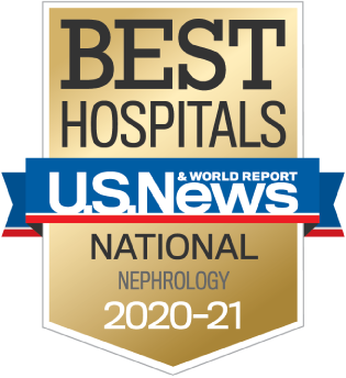 U.S. News 2020-21 Nationally Ranked in Nephrology