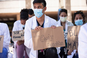 Organizers said physicians take an oath to protect lives and that should extend to fighting unjustified police violence used against community members.