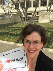 Jennifer Johnson, Internal Medicine: “I work in the NB building, and for a quick break away from my desk or even for lunch, I love to step out to the courtyard that the Simmons Cancer Center buildings surround. It’s peaceful and quiet and especially nice when the water feature is running during the warmer months. It’s a place I can go sit to clear my head, breathe a little fresh air, let the sun shine on my face and recharge at any time of the day!”