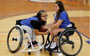 Players are all smiles during a basketball game.