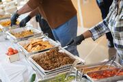 Guests could choose among baked fish, Navajo fry bread, meat for Navajo tacos, and other taco fixings (lettuce, tomato, cheese, etc.).