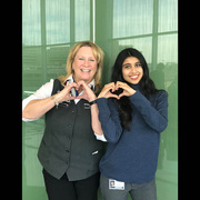 Allyson Hart, Guest and Patient Services, and volunteer FiFi Arshad