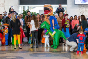 Trick-or-treaters put lots of smiles on the faces of UTSW staff.