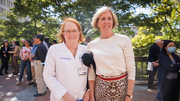 Sandra Hofmann, M.D., Ph.D., (left) poses for a photo with Dr. Hobbs.
