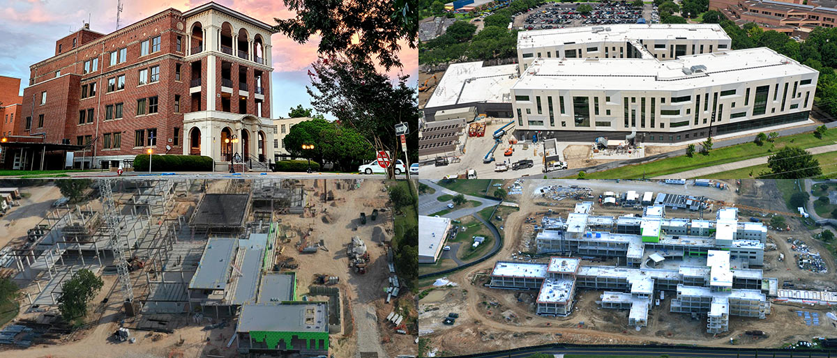 Collage of four buildings