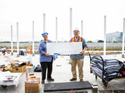 Forest of Light took two years to plan. Artists Tom Orr and Frances Bagley present the project plan as installation begins.