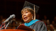 Keynote speaker U.S. Rep. Eddie Bernice Johnson gave the graduates inspiring words for beginning their careers. Rep. Johnson was the first nurse elected to Congress when she took office in 1993.