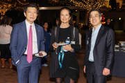 Dr. Lee with Drs. Suzanne Conzen and Thomas Wang.