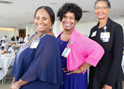 Honorees (from left) Pattina Traylor, Gwen Griffin, and Bernadine “Bernie” Wafford pose for photos at the end of the event.