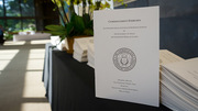 Programs await guests of the 2022 Graduate School commencement exercises in Tom and Lula Gooch Auditorium.