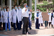 Dr. Marc Nivet, EVP for Institutional Advancement, addressed the crowd during the rally and encouraged the community to continue to leverage their voices.