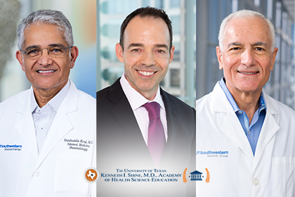 The 3 new inductees to the University of Texas Kenneth I. Shine, M.D., Academy of Health Science Education