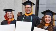 Master of Physician Assistant Studies graduates (l-r): Nawal Suleman, Cameron Orme, and Niveen Joulani