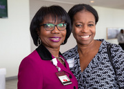 Honoree Dian Polk and Employee Recognition Committee member Barvette Garrett pose for the camera.