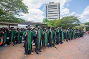 Graduates recite the Physician’s Oath.