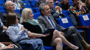 Dr. Vanessa Rogers’ son, Elliot, and Drs. John Mansour and Maeve Sheehan, co-Chairs of the Leaders in Clinical Excellence Awards Selection Committee (from left).