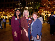 Priya Dandekar (Surgical Services AVP), Chief Nurse Executive Susan Hernandez, and Shelley Brown (Director of Neuroscience Services) enjoyed the festivities. Ms. Dandekar said learning about the amazing work of all the clinical providers made her especially proud to work at UTSW.