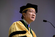 Dr. W. P. Andrew Lee, Executive Vice President for Academic Affairs, Provost, and Dean, UT Southwestern Medical School, gives the commencement address.