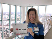 Stacie Skinner, Radiation Oncology: “I love this place on the 14th floor because it allows me to see the great City of Dallas, as well as most of the UTSW campus. I'm proud to be a member of the UTSW team. It makes me feel like I'm on top of the world!”