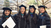 Doctor of Physical Therapy graduates (l-r): Shana John, Shraddha Bista, Shivani Patel, and Tricia Interino