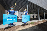 Nurses Christina Gough and Jeanne Seitz are two of the many health care heroes we’re thankful represent UTSW.