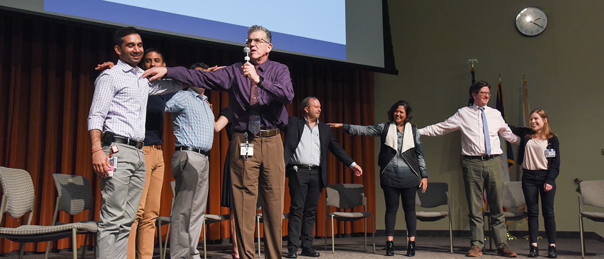 Dr. Ravnik leads panel members through an exercise.