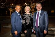 Dr. Marc Nivet, Executive Vice President for Institutional Advancement, Dr. Maeve Sheehan, and Dr. John Warner, smile for the camera.