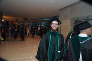 UTSW Medical School students in lobby following commencement